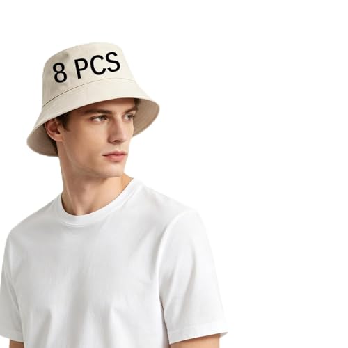 Image of Bucket Hats Bulk Solid Color DIY Blank Hat Bucket Hats for Men, Women and Adults
