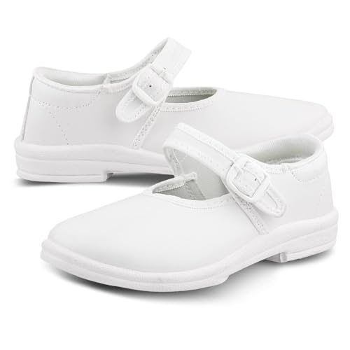 Image of Girls' School Uniform Shoes - Buckle, Lightweight & Comfortable