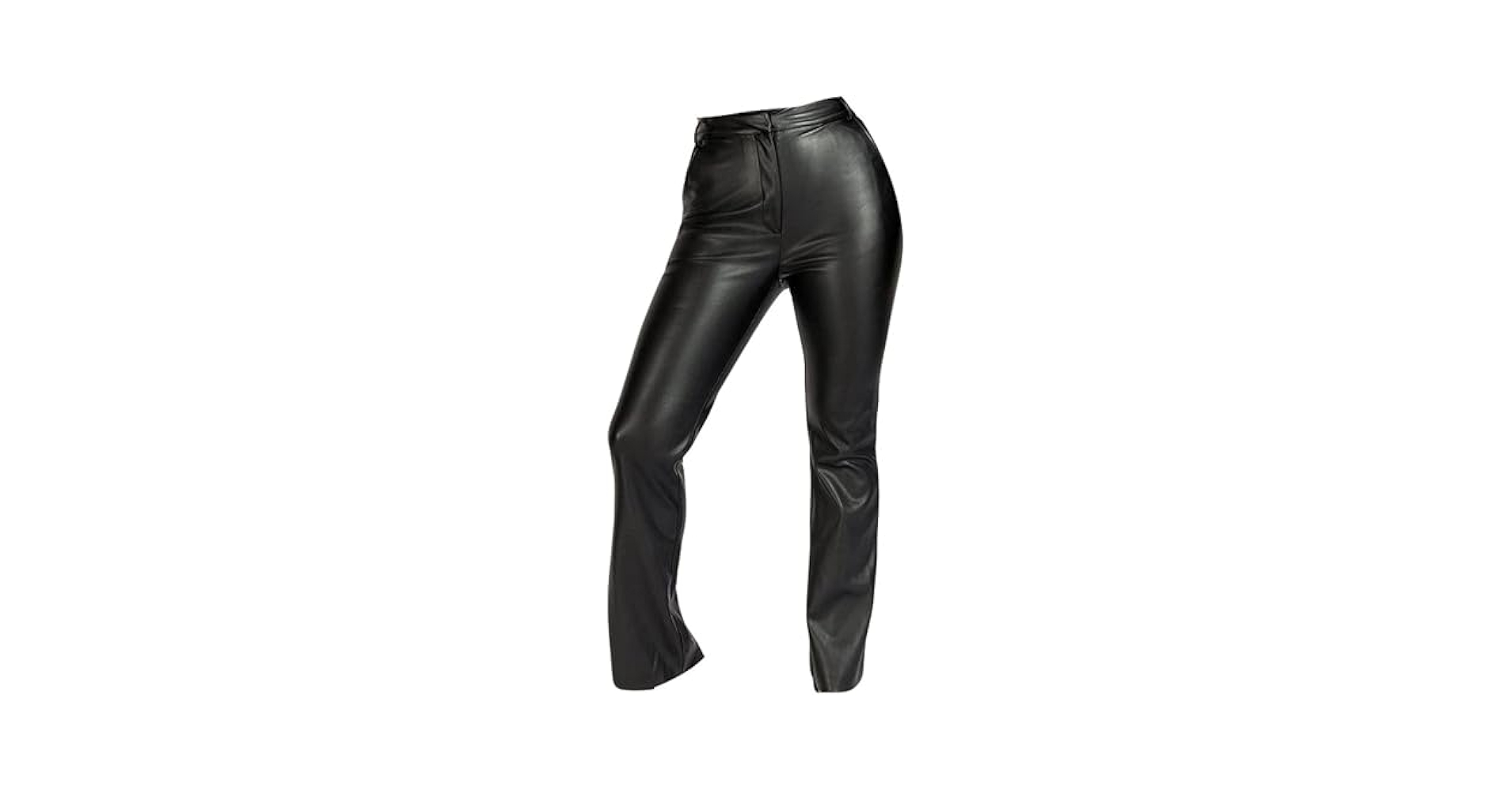 FAZAIQILUO Women's Street Wear, Synthetic Leather Pants