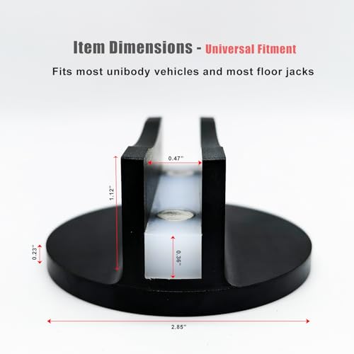 Image of Universal Magnetic Large Slotted Jack Pad Adapter for Floor Jack -Aluminum Jack Puck Pinch Weld Frame Rail Adapter for Most Cars & Trucks (1, Black)
