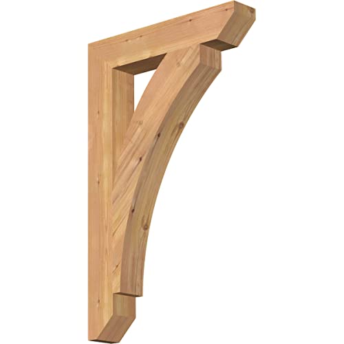 3 1/2"W x 20"D x 32"H Thorton Slat Smooth Bracket, Western Red Cedar