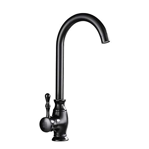 Robinet cuisine cuivre rétro noir mitigeur chic vintage évier durable