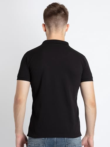 Image of Status Quo Men's Polo T-Shirt | Rich Cotton Blend | Slim Fit | All Day Comfort | Contrast Inner Placket | Polo Collar