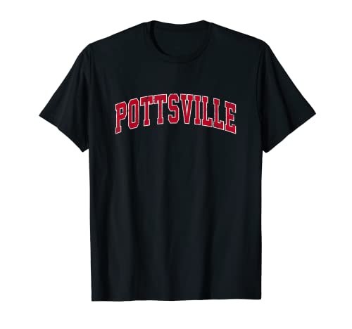 Pottsville Pennsylvania PA Vintage Deportes Diseño Rojo Camiseta