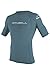 O'Neill Wetsuits Men's Basic Skins UPF 50+ Short Sleeve Rash Guard, Dusty Blue, Large