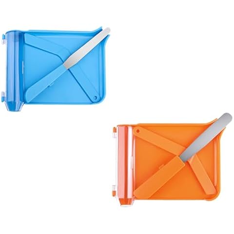 Opret 2 Sets Pill Counting Tray Skyblue & Orange Cover