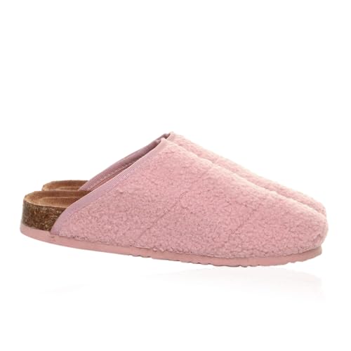 Pantoufles mules bouclées anti-froid et antidérapantes pour soulager les pieds fatigués