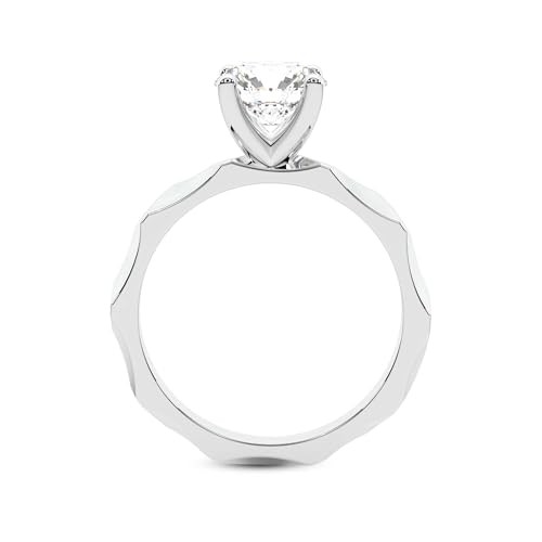 FRIENDLY DIAMONDS Lab Grown Diamond Ring For Women IGI Certified | 0.50-6 Carat Magnolia Texture Solitaire Diamond Ring | 14K Or 18K White, Yellow Or Rose Gold | FG-VS Quality4