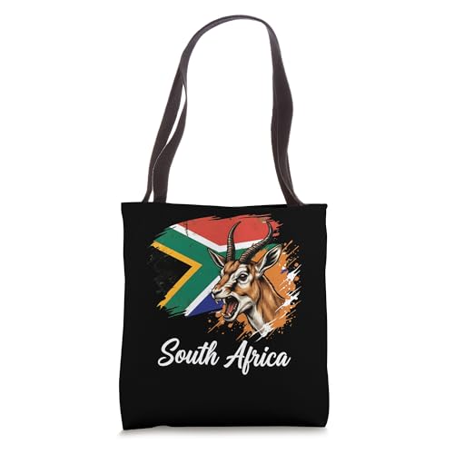 South Africa National Flag With Springbok Antelope Tote Bag