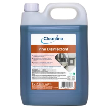 Cleanline Pine Disinfectant, 5L, General Purpose, Washroom Areas, Toilets, Drains, Deodoriser