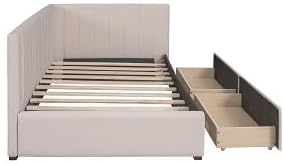 Image showing the wooden slat system installed on the daybed frame.