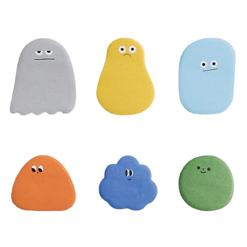 サムコス カラフル 付箋 かわいい メモ帳 書き込み可能なインデックスタブメモ用紙 メモ用紙 メッセージカード 強粘着 文房具 超徳用 (A 6個セット)