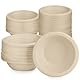 100 Stück Ökologische Einwegsuppenschale, 260ml Einweggeschirr aus Zuckerrohr, Pappschalen Einweg Suppenschalen, Bio Suppenschüssel Kompostierbares für Picknick BBQ, Braun