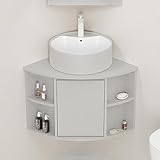 JKJZSALJ Mueble De Baño Esquinero Pequeño con Lavabo, Patio Y Habitación.