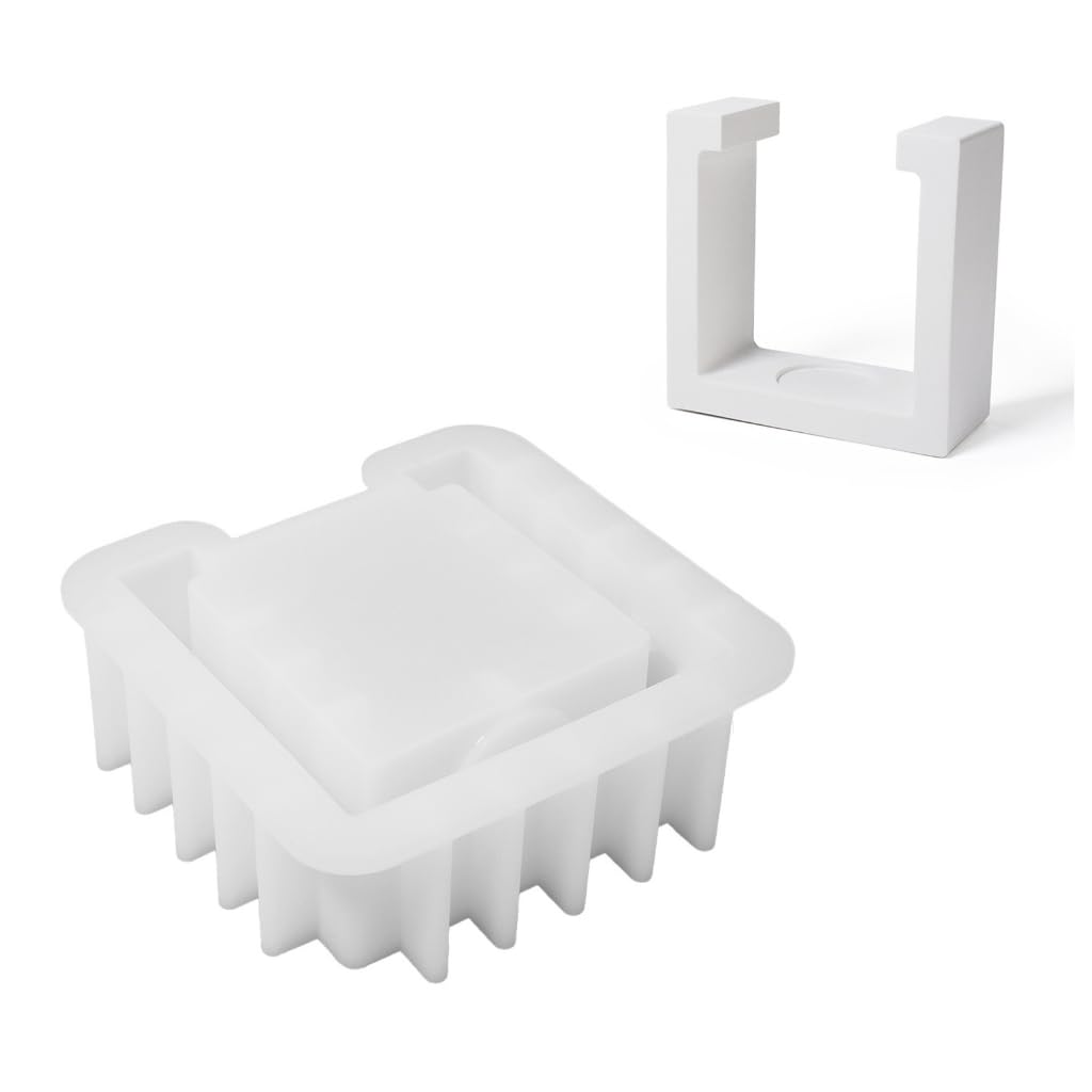 Qsvbeeqj Candlestick Mold Irregular Shape Holder Silicone Mold For Holder Ornament Epoxy Resin Silicone Molds
