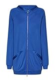 Mit Kapuze Wolford Pullover mit durchgehendem Reißverschluss für Damen, Blau (Dazzling Blue), L