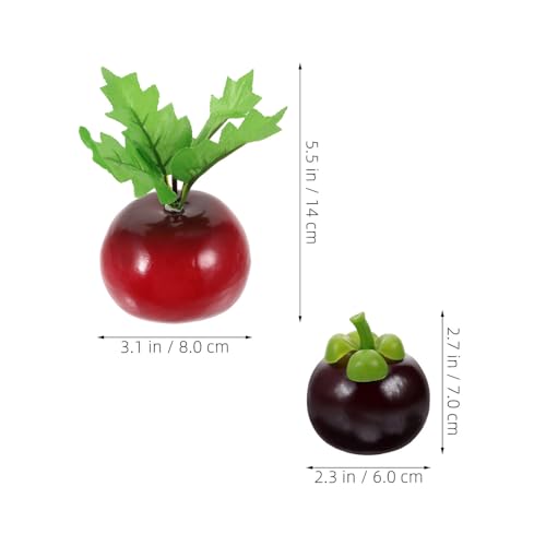 Decoración exterior de coche con frutas artificiales para antena, pack de 4 piezas 3