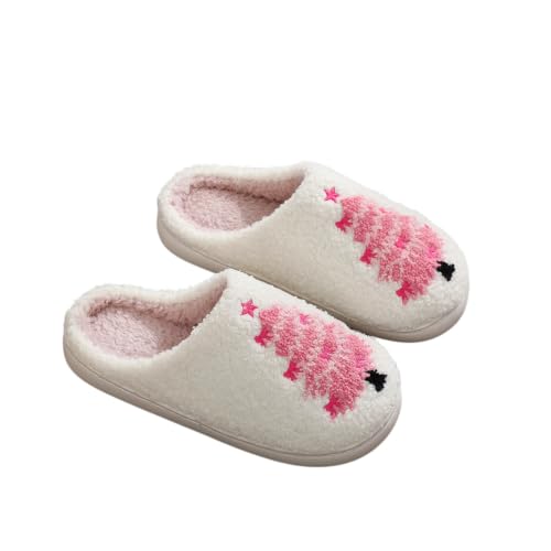 Image of Comfy Elastic Slippers for Women Men,Memory Foam Soft Plush House Slippers | halloween & christmas Fuzzy Slippers, Holiday Retro House Shoes, Indoor & Outdoor,Warm Winter Footwear