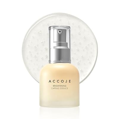 ACCOJE Brightening Capsule Essence Lightweight K-Beauty Essence with Korean Jeju Botanicals for Radiant, Even-Looking Skin 50 ml / 1.69 fl oz
