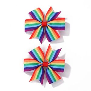 Pinzas de lazos para el cabello para niñas 2 piezas miniatura 2