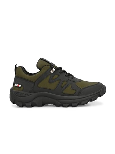 Image of Leo's Fitness Men's Water Resistant Outdoor Trekking Shoe, Lace-Up Trail Running Sports Sneakers, Hiking Shoes for Men