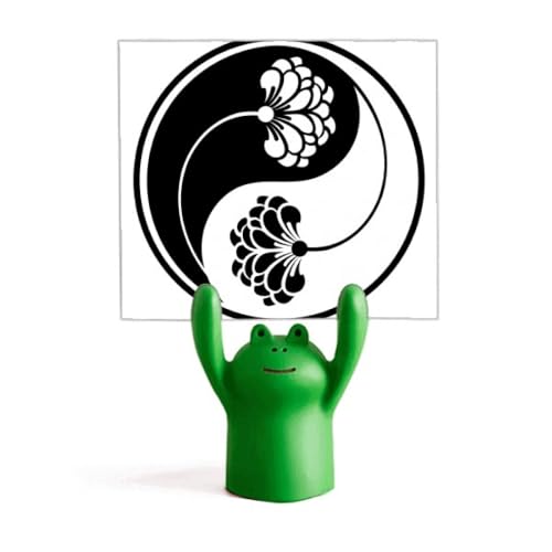 Porte-mémo grenouille dessin animé et support yin-yang pour décoration de bureau