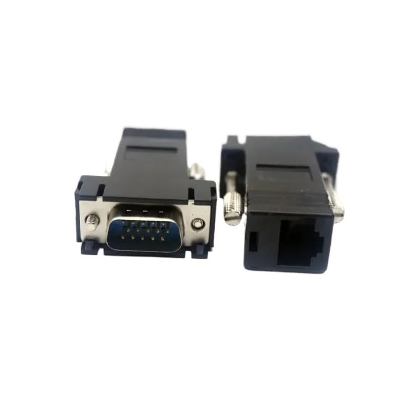 5pcs/lot 15Pin VGA Male to RJ45 Female Converter Adapter Connector Ethernet Extender