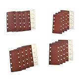 EasyByMall Beflocktes Schleifpapier, 93 x 185 mm, Körnung 40/60/80/120, verschiedene Schleifpapiere zum Polieren und Schleifen von Holz, 20 Stück