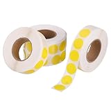 PATIKIL 4000 Stück 4 Rollen Farbige Punktaufkleber 13mm Runde Aufkleber Selbstklebende Runde Preisetiketten Codieretiketten Für Büro Geschäft Flohmarkt Garagenverkauf Wohnaccessoires Gelb
