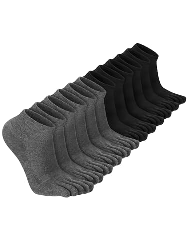 Image of Bencailor 6 /12 /32Pairs Women Toe Socks Five Toe Cotton Socks Ankle Sock with Toes Separated for Women Men Athletic Running