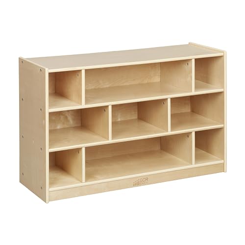 ECR4Kids Mobile Block Storage Cart, Medium, Classroom Furniture, Natural