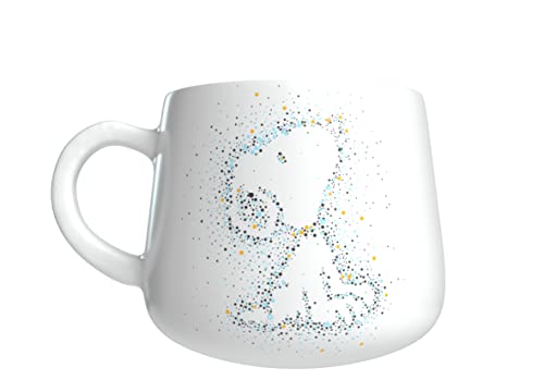 Snoopy - Tasse pour le Petit-Déjeuner en Céramique, Comprend la Figurine 3D Woodstock, Capacité 355 ml, Collection Constellation, Produit Officiel (CyP Brands)