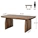 Tribesigns Rectangle Coffee Table, 47-Inch Wood Rectangular Living Room Table, Farmhouse Accent Center Low Cocktail Tea Table with Sturdy Base & Rounded Corners, Easy Assembly (Rustic Brown)