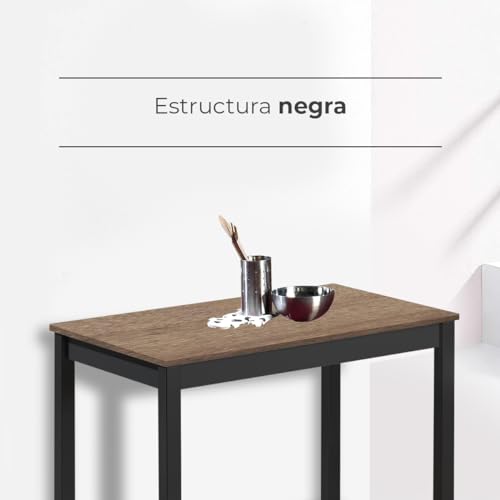 Table de cuisine stable et robuste avec plateau rectangulaire 90x50