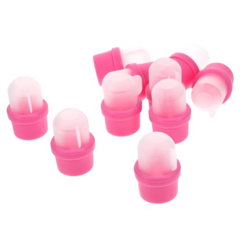 Beaupretty 20pcs Reusable Silicone Nail Manicure Remover Wraps Easy to Use Finger Nail Polish Remover Tool for Home and Salon for UV Gel Polish Removal for
