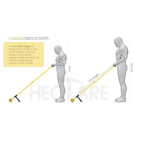Image of Hectare Wheel Weeder for Gardening & Farming | Manual Hand Push Weeding Tool | Heavy Duty Garden Weeder for Soil Loosening, Weed Removal & Intercultivation