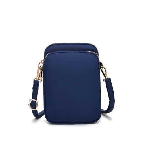 3 Zipper Pockets Wallets Crossbody Bag for Women Pouch Nylon Mini Mobile Phone Shoulder Bags