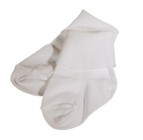 Little Things Mean A Lot Baby Girl or Baby Boy White Cotton Bobby Sock Size - Medium - 18 to 24 Months