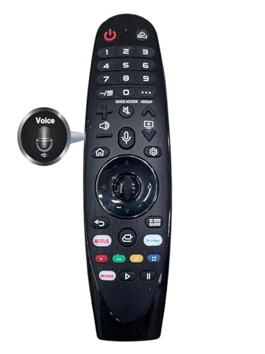 Image of KPDP Voice Magic Remote AKB75855501 For LG Smart TV Magic Remote Replacement AN-MR20GA MR19BA MR18BA MR650A, With Pointer Function /Hotkeys Such As Netflix /P-Video /Movie, Black