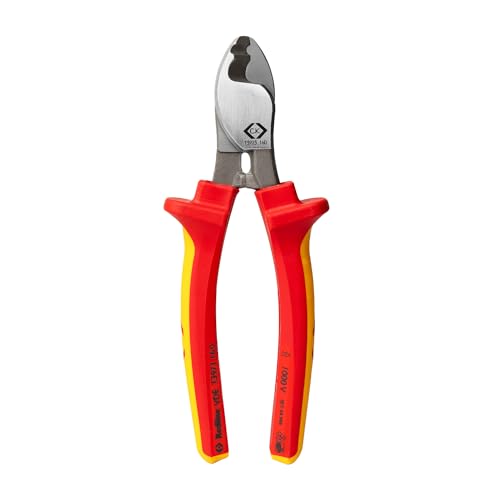 C.K Redline - Cortadores de cables VDE de 160 mm, cortacables y pelacables eléctricos afilados fabricados en Alemania, cortadoras resistentes para electricistas, tijeras de electricistas, CK Tools