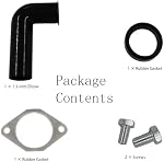 Évacuation d'ordures Remplacement de l'évacuateur Moen,avec 1.5" Elbow, brange, joint et deux vis (noir)