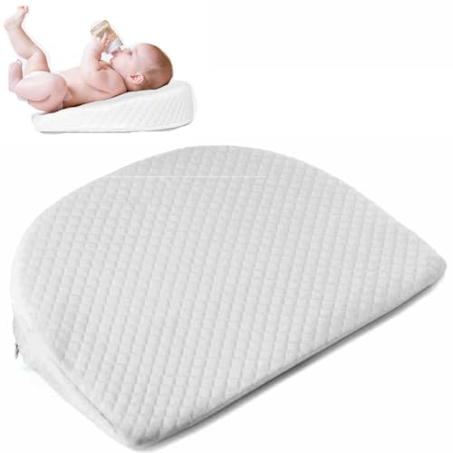 OZNYKY Pregnancy Wedge, Incline, Waterproof, Baby Pillow for Newborn,Premium Foam with Removable Cover, 15 x 12 x 2.6 inches