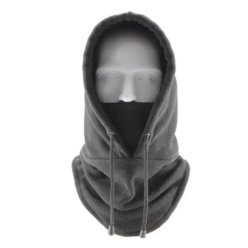 WAWPU Pasamontañas de Invierno for Hombre, Gorros, Gorros, abrigadores, Resistentes al Viento, máscara de esquí Integral, Gorros for Hombre y Mujer.(Dark Grey)