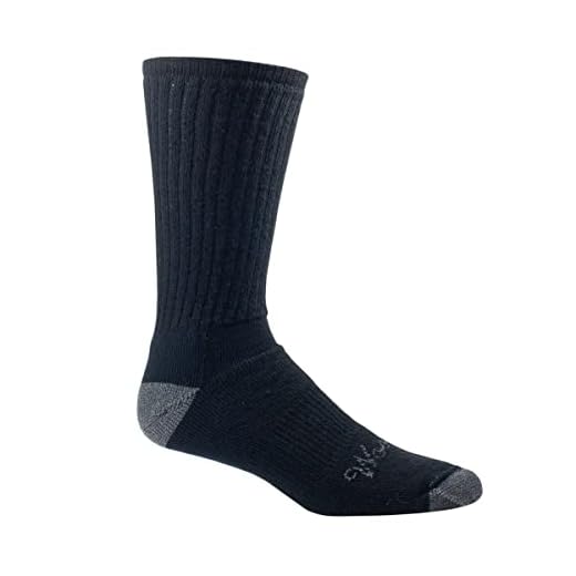 Woolrich Hiking Socks for Men - Lightweight Merino Wool Socks (10 Mile Hiker) (Black/Grey, Medium)
