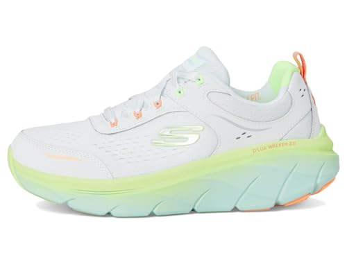Image of Skechers Womens D'lux Walker 2.0 Neon Sites | Walking Shoes