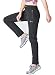 YSENTO Damen Wanderhose Outdoorhose Wasserdicht Schnelltrockend Stretch Trekkinghose Funktionshose mit Reißverschlusstaschen(Schwarz,M)