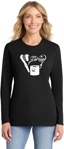 Image of I Hate My Job Toothbrush Toilet Paper Funny Top Toothbrush Toilet Paper Humor Graphic Cotton Tee Adult Youth Tall Men Women