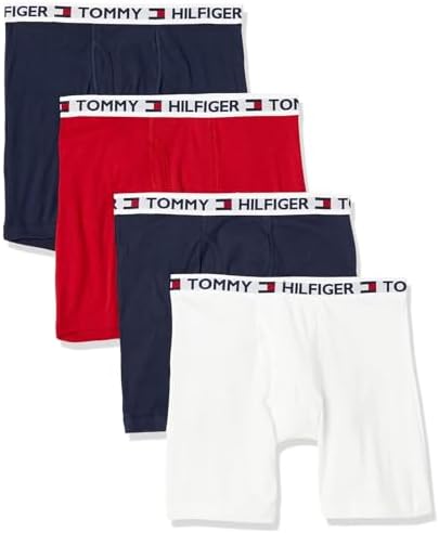 Tommy Hilfiger Men's Underwear Cotton Classics 4-pack Boxer Brief - Amazon Exclusive