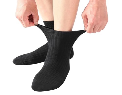 Yomandamor 5-Pack Coolmax Ankle Socks for Men Loose Fitting Casual Socks with Seamless Toe(10-13)2