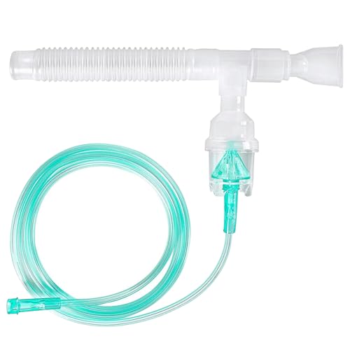Inhaladores eléctricos, piezas de nebulizador tubing nebulizador con piezas bucales de 79 '' manguera nebulizador con 4 accesorios para niños adultos equipos de helth